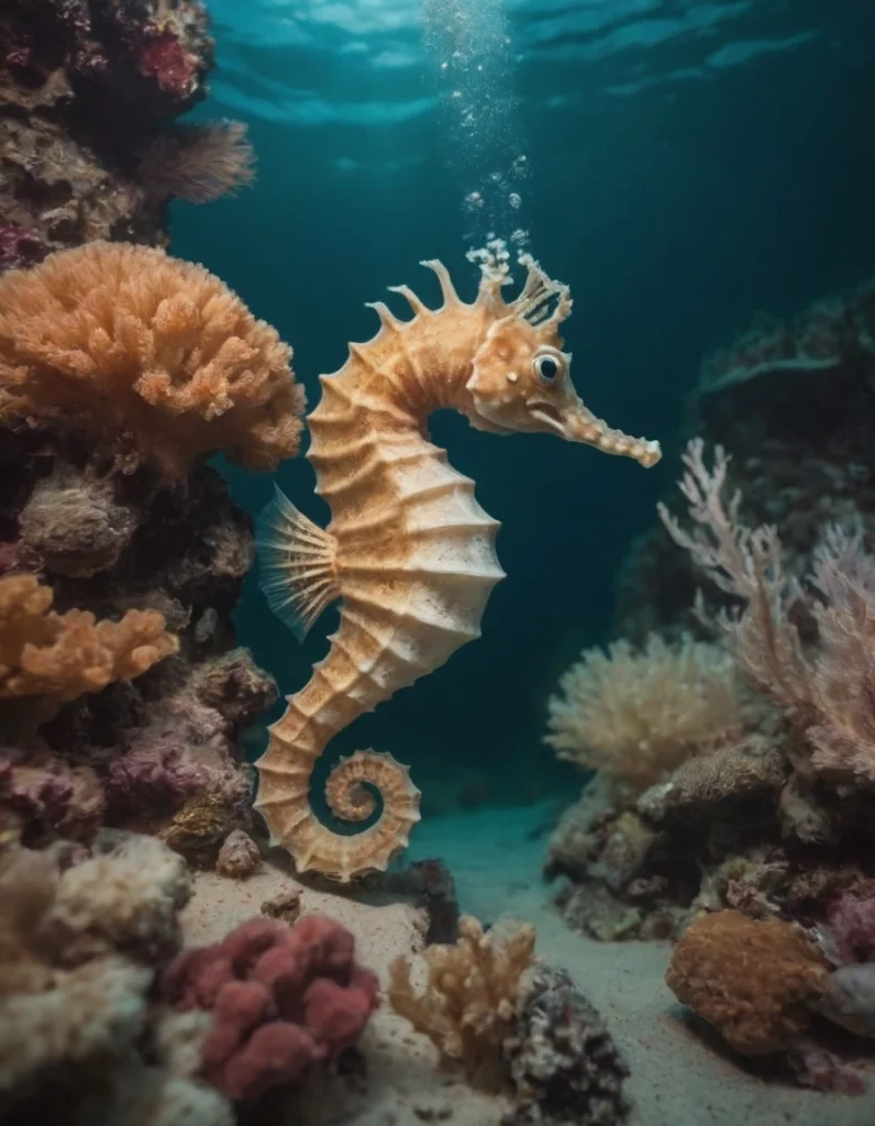 el caballito de mar en su hábitat