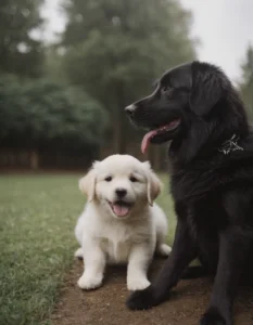 perro labrador con su cachorro