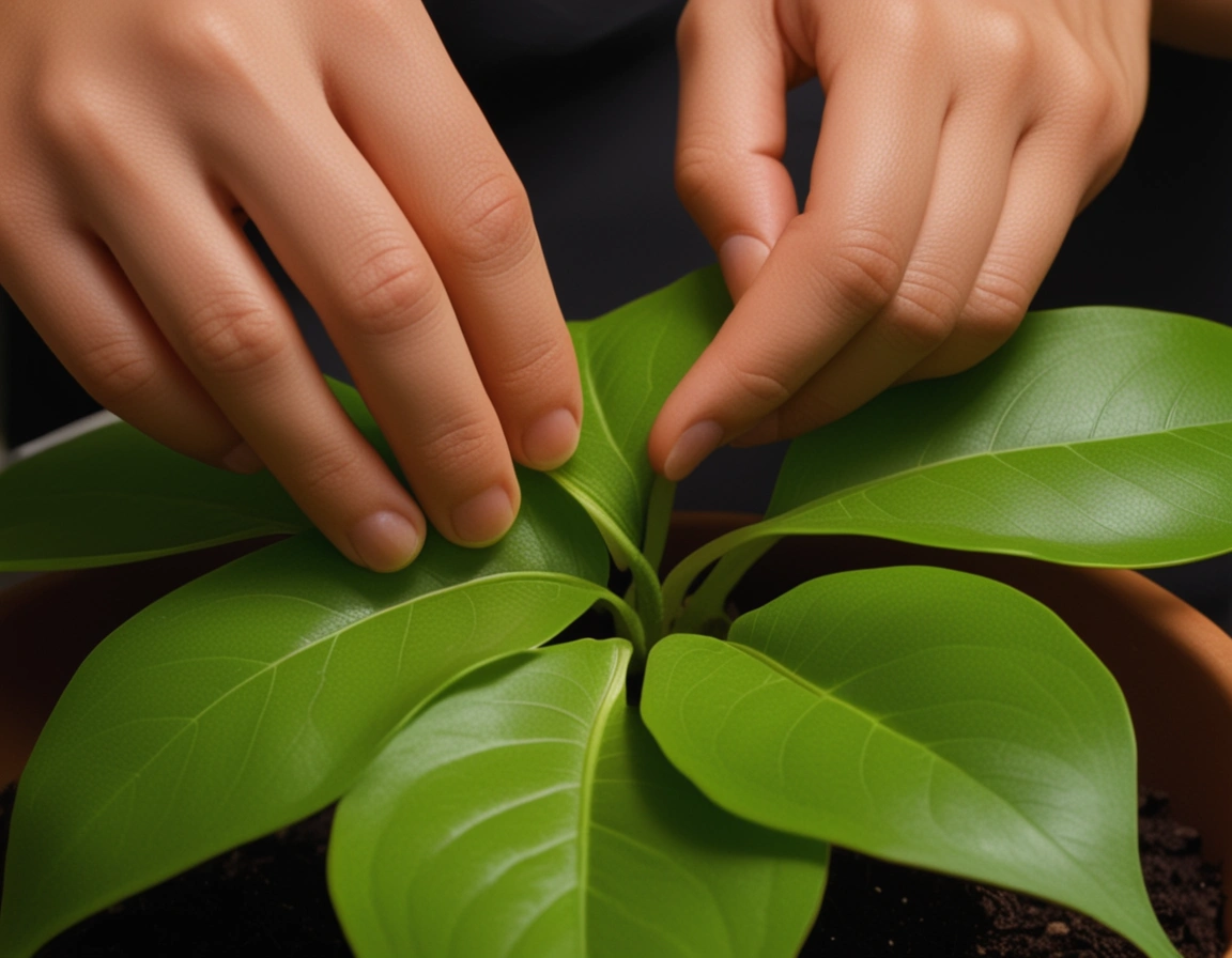 Limpiar y dar brillo a las hojas de tus plantas