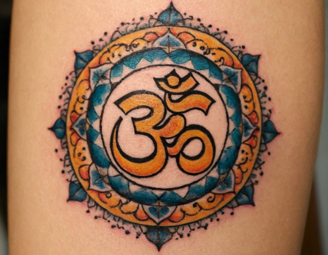 Tatuaje del simbolo de Om ॐ